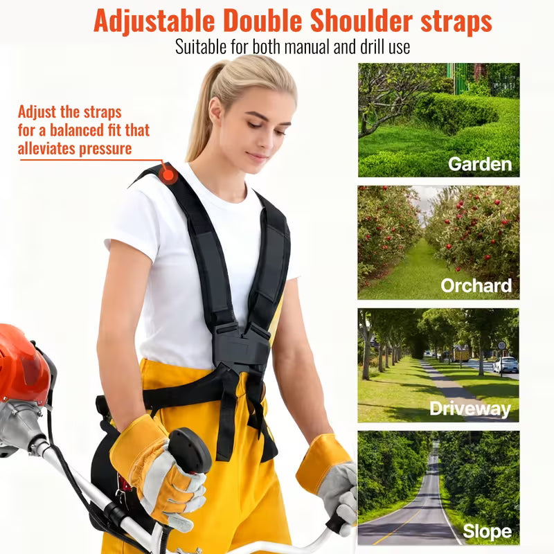 180Cc 4-In-1 Gas-Powered Weeder, Side-Mount Brush Cutter/Weeder/Trimmer/Chainsaw, 18-Inch