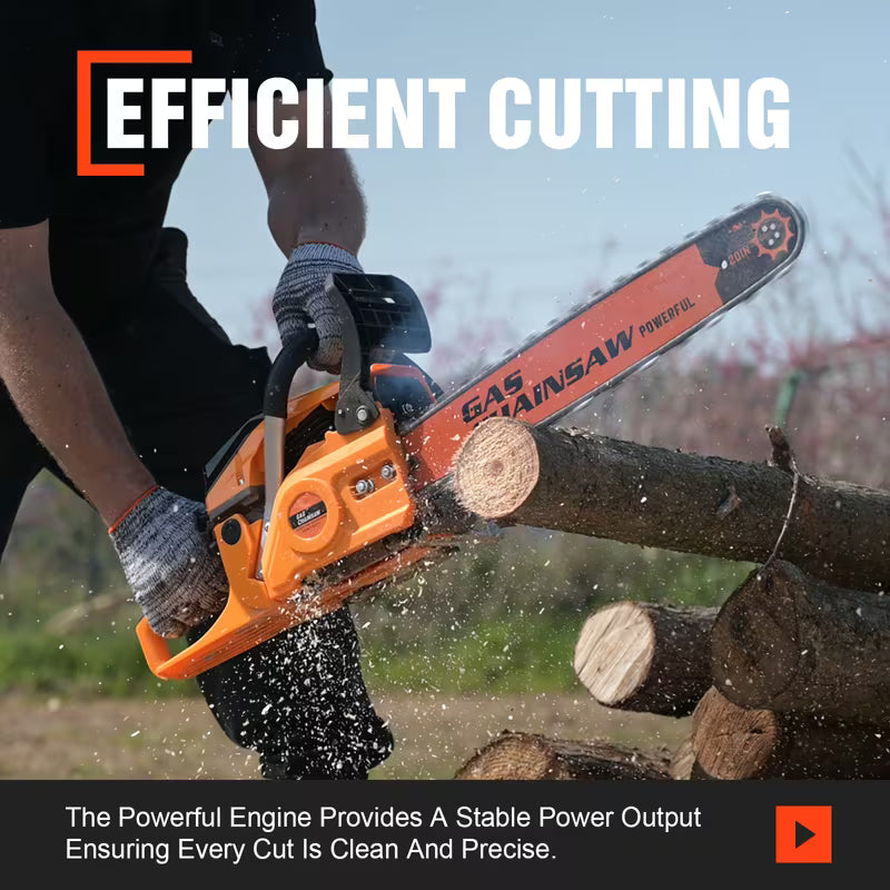 62cc Gasoline Chainsaw - Equipped with A Powerful Two-stroke Engine