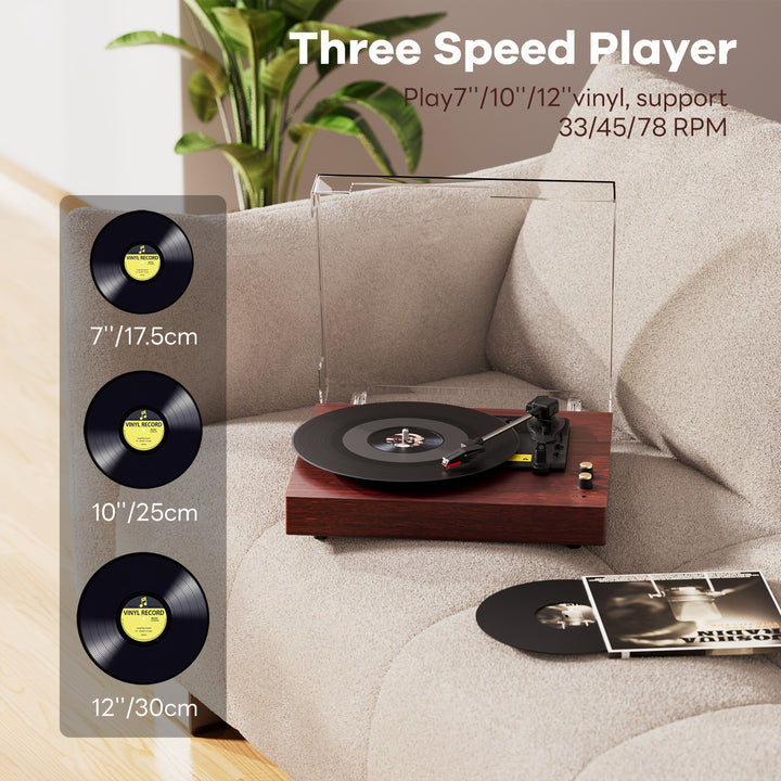 Maio E300 Vintage Turntable: Vinyl Records 3.5mm