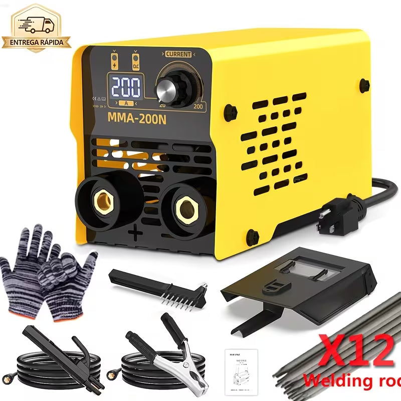 Welder Set Mini Stick Welder Machine 200Amp Mini Arc Welder Portable MMA Welding Machine TIG Smart