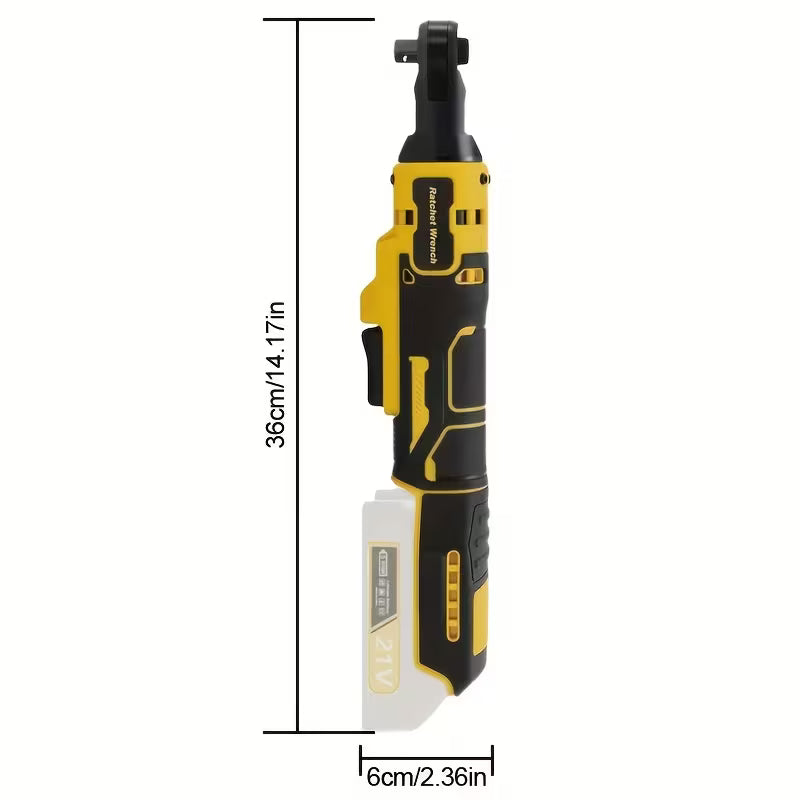 45 Foot Pound 21V Ratchet Wrench Set, 3/8-Inch Powerful Rotating Tool, Fast Charging