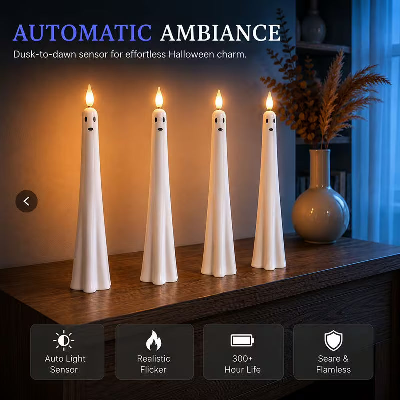1 Set Halloween Novelty Light Decoration Candle Lamp Set, Halloween And Christmas Decoration