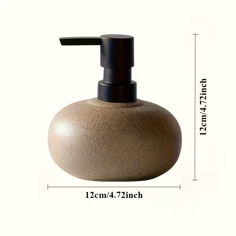 Ceramic Soap Dispenser in Wabi-Sabi Style, Ceramic