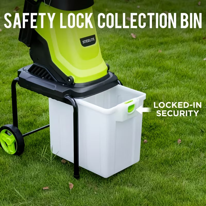 Deli Steelite Heavy-Duty Electric Wood Chipper Shredder