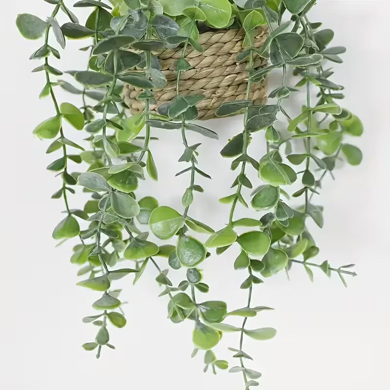 Artificial Eucalyptus Hanging Plants (Without Container), Artificial Green Set, Green