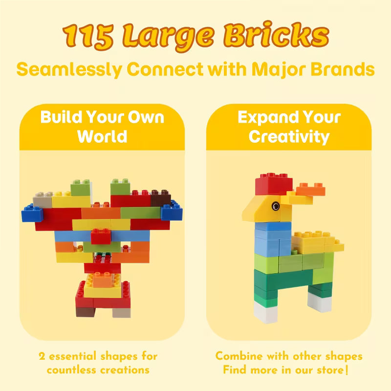 115-Piece Set of Large Granule Basic Building Blocks