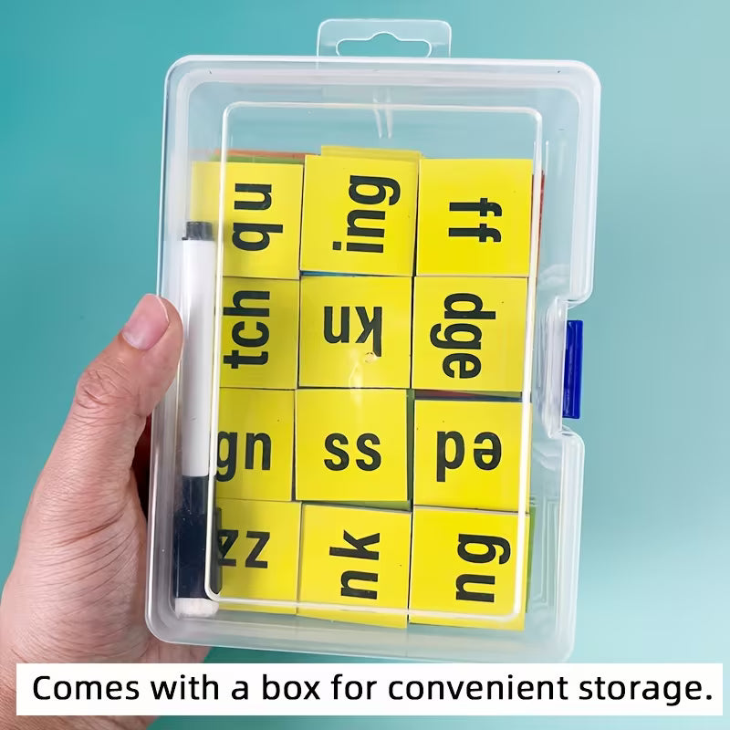 112-Piece Colorful Magnetic Phonics Tiles
