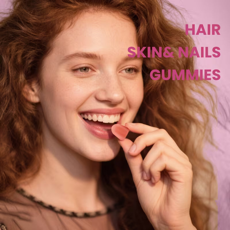 NUTRAJOY OPTIMAL SELECTION, HAIR, SKIN& NAILS GUMMIES with Biotin 2500 mcg per serving Light