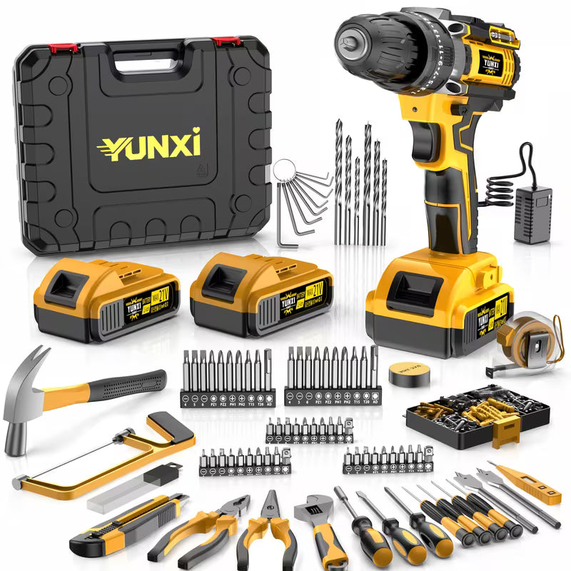 27|57|72|118pcs Electric Drill ToolBox Set | Cordless Rechargeable Electric Drill Tool Set