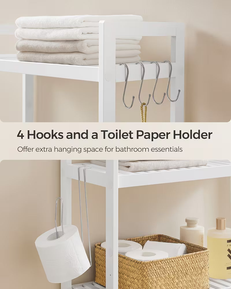Three-Level Shelf Unit for Above The Toilet