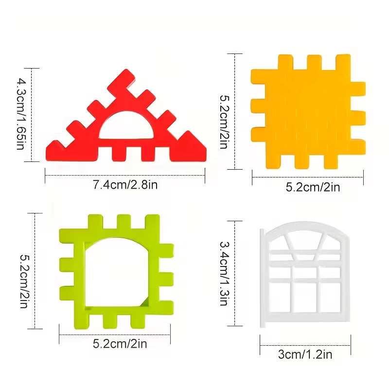 286-Piece School Bus Building Block Set