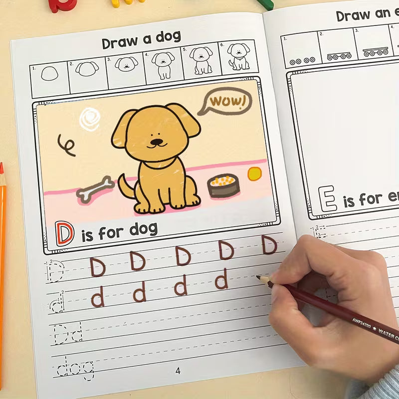 A-Z Alphabet Directed Drawing Workbook with Tracing Sheets