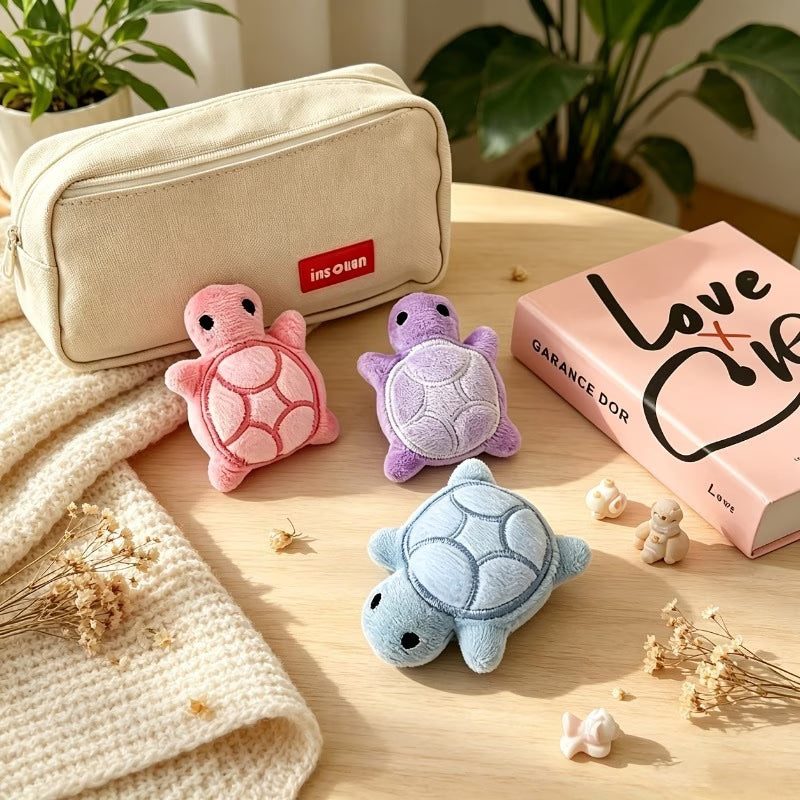 Mini Cute Turtle Pet Plush Toys Set, Random Color