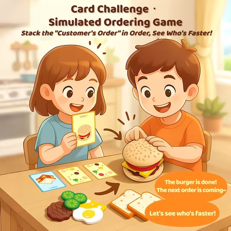Hamburger Stacking & Sequencing Toys for Kids
