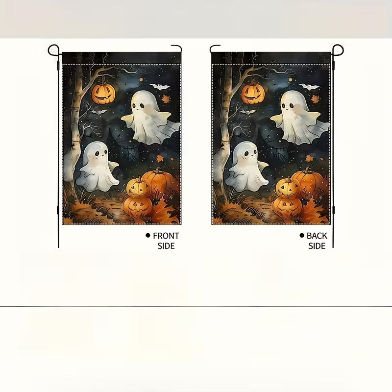 Halloween Horror Garden Flag, 12x18 Inch Double Sided Durable Polyester