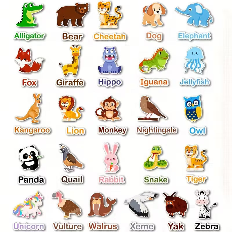 52-Piece Animal Felt Teaching Aids