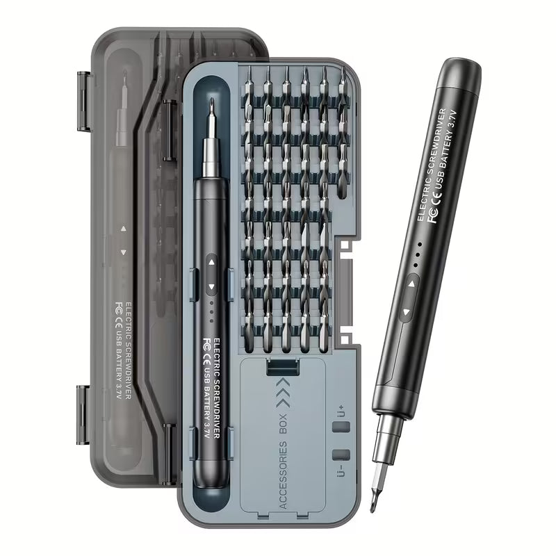 48-In-1 Multifunctional Electric Screwdriver Kit, 46 Magnetic Precision Bits