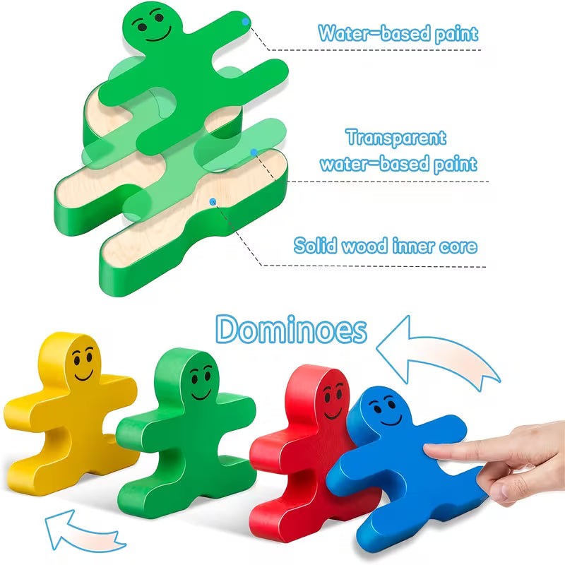 Colorful Wooden Stacking Balance Blocks