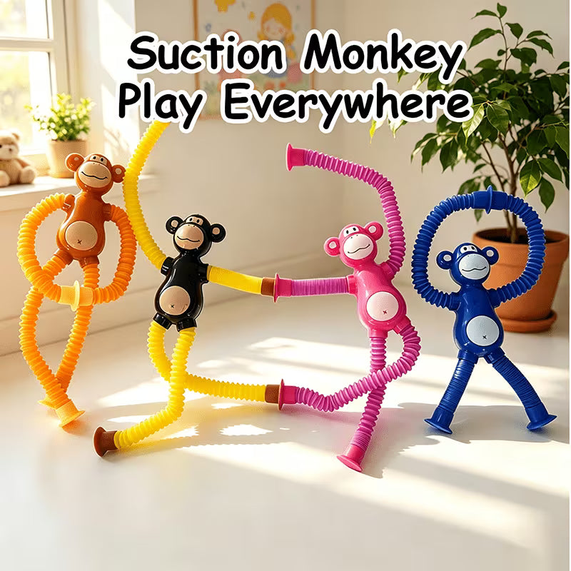 4-Piece Suction Cup Monkey Relax Toys