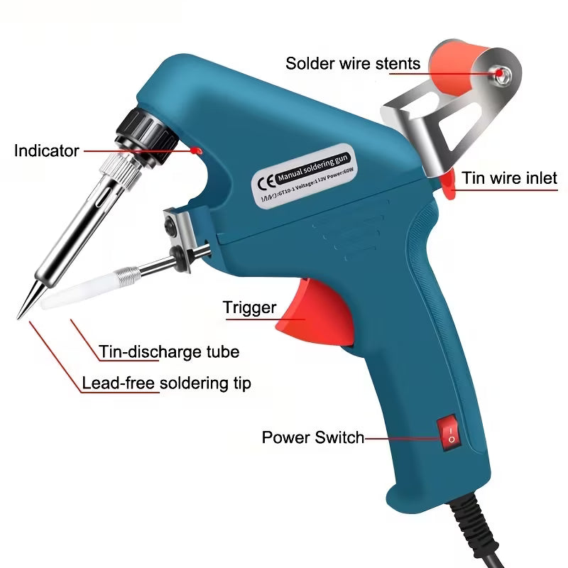 60W Internal Heating Soldering Gun Kit