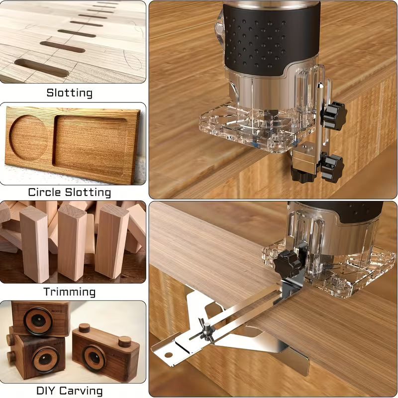 Wood Router, 800W Compact Router Tool with 1/4'' Collet