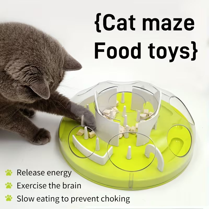 Interactive Cat Maze/Engaging Puzzle Bowl