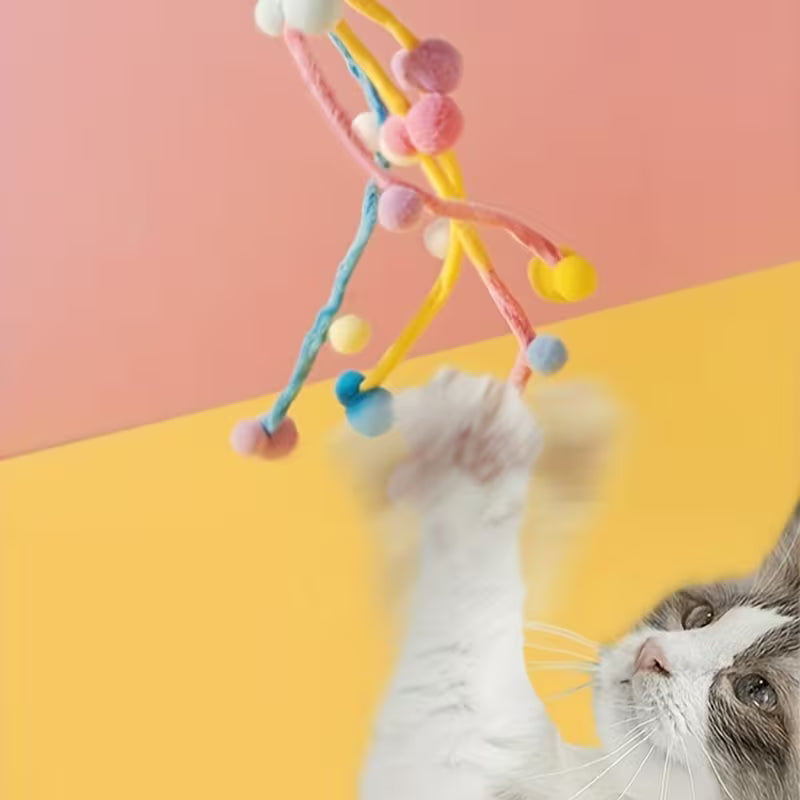 1pc Random Color Plush Cat Cat Teaser, Long Set, Random Color