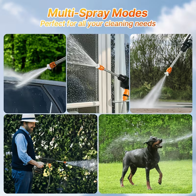 Cordless Electric Pressure Washer with 2 Rechargeable Batteries
