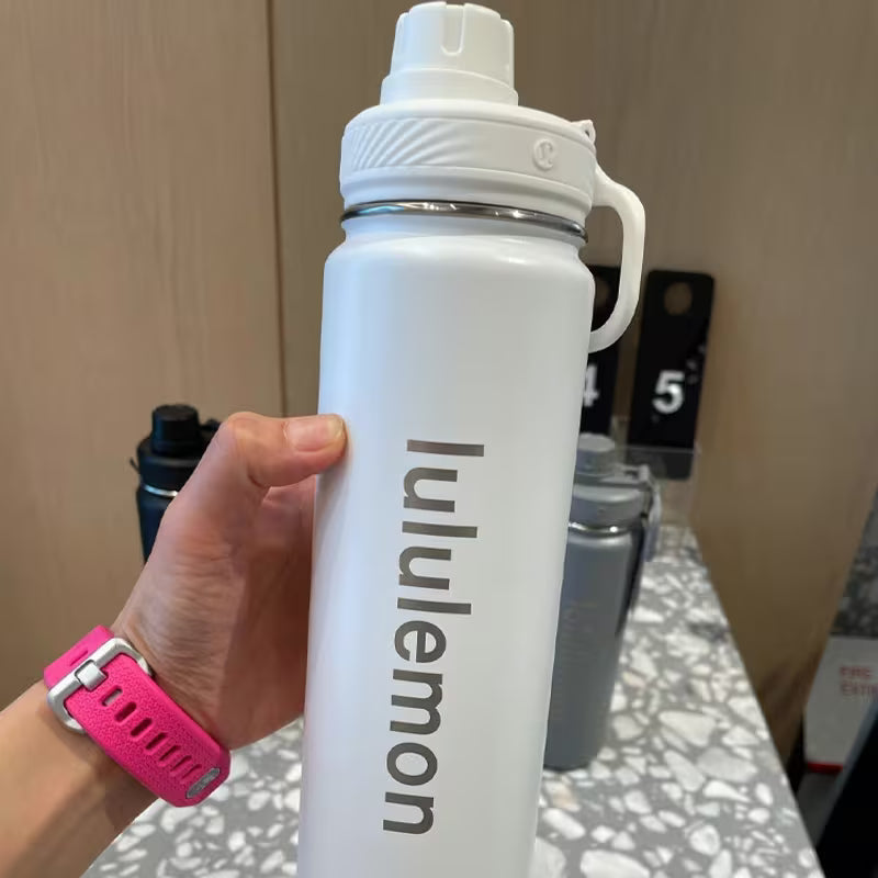 Lululemon Thermal Mug - White, 710ml - Back to Life: Outdoor Portable, Car Use, Sports Wear