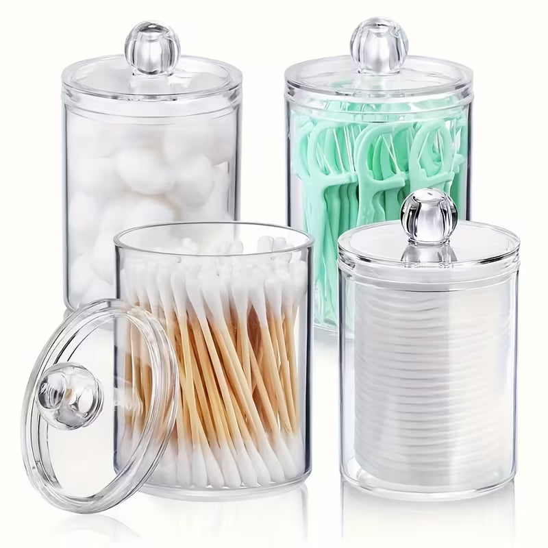 Acrylic Transparent Swab Holder, Swab Storage Container, Toothpick Dispenser, Makeup Swab Box
