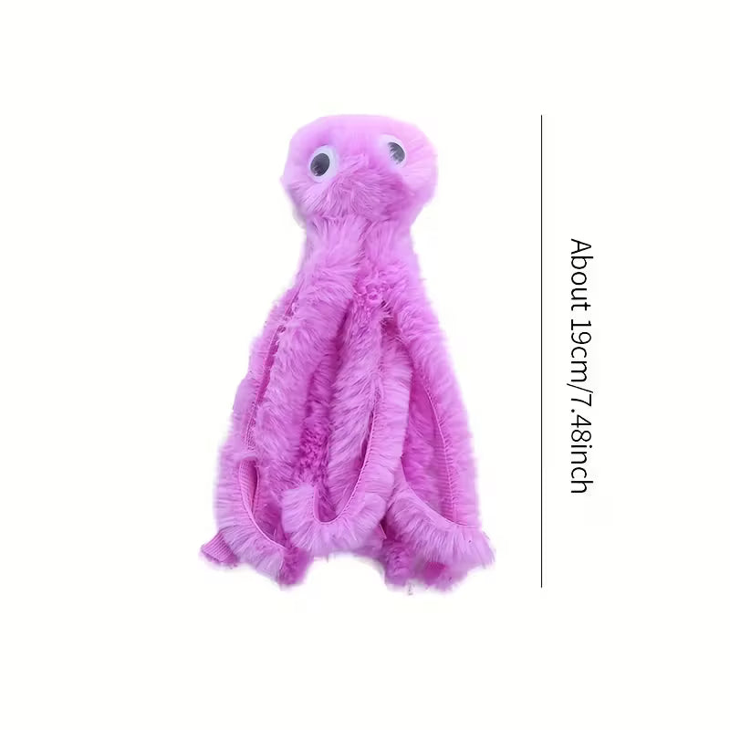 Cat Toy Cute Octopus Shaped Plush Toy Bite-Resistant Grinding Teeth