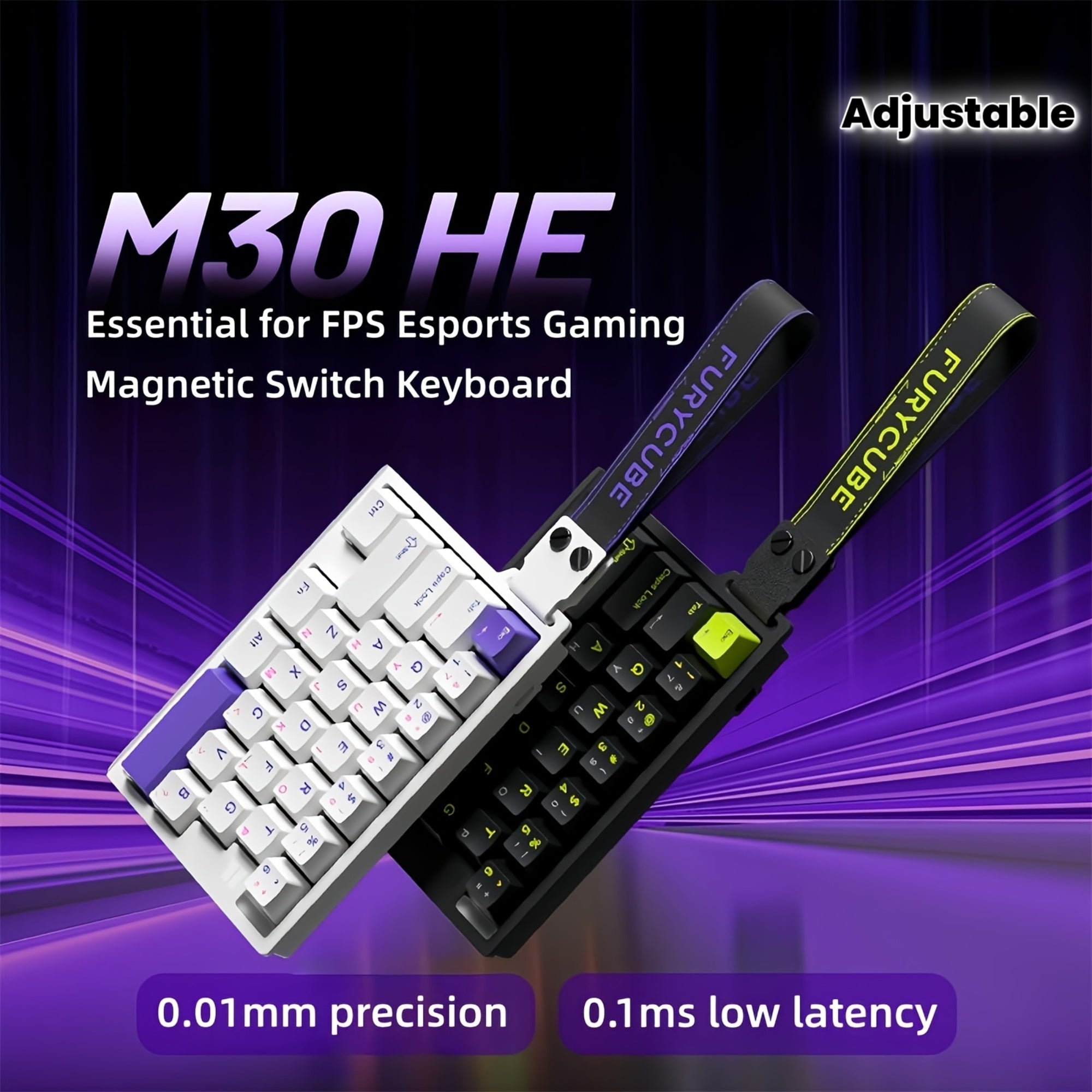 Latest Fast-Trigger Gaming Keyboard, Hall Effect Magnetic Switch Single-Handed Hot-Swappable, Black
