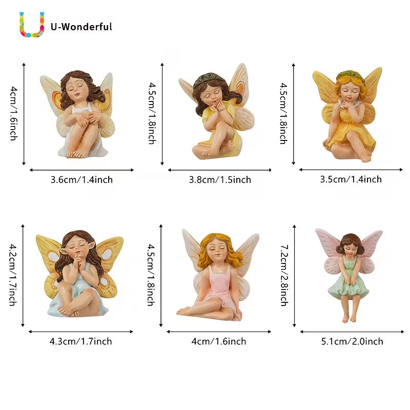 Battery-Free - Enchanting Fairy Flower Garden Decor Set, Resin