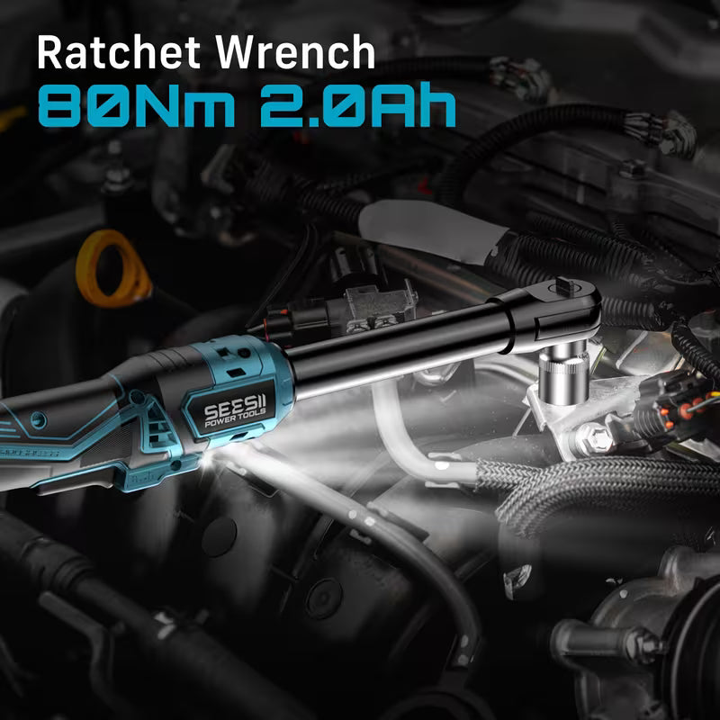 Seesii 21V Electric Ratchet Wrench Set | 3