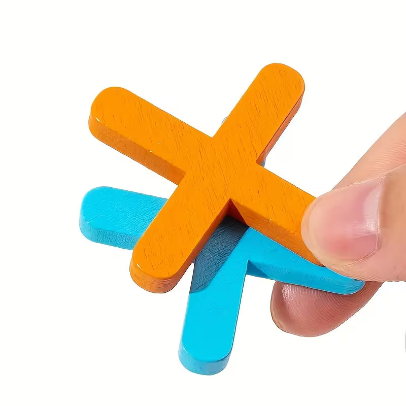 Tic Tac Toe Board Game Wooden