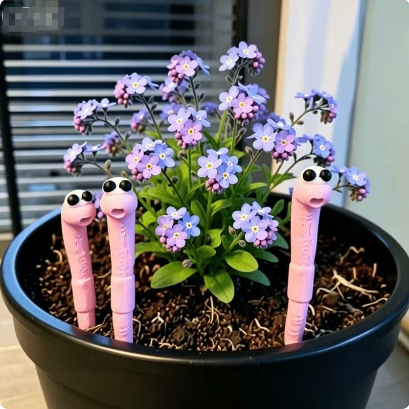 2pcs Set (Cute Panda Sculpture Ornament And Potted Insect Decoration) Panda Sculpture