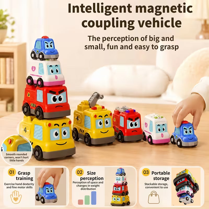 4-Piece Stacking Toy Car Set