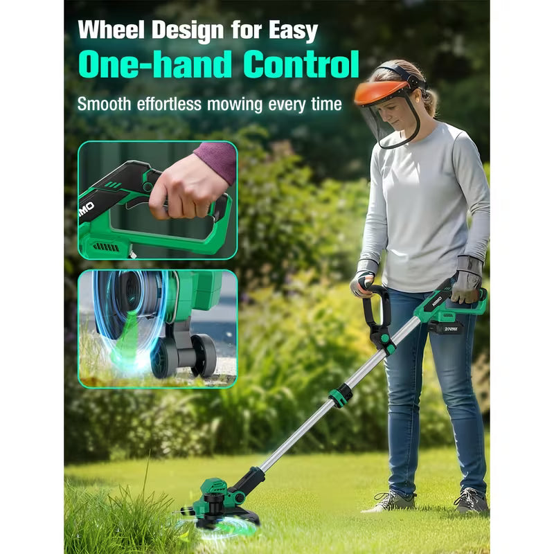 KIMO 12-Inch Cordless Electric Weed Wacker, 2-in-1 String Trimmer & Edger
