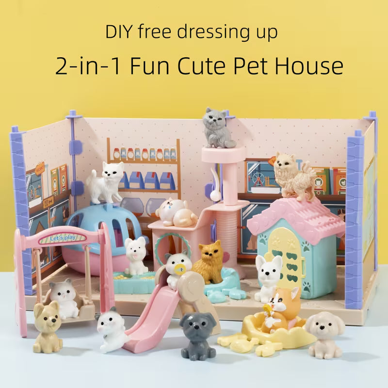 Realistic Mini Pet Toy Set