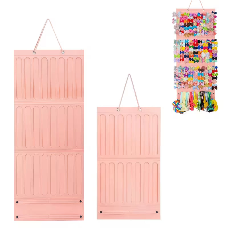 Cute Felt Storage Bag Compatible for Hairpins, Bows, Clips & Headdresses - Solid Color Hanging