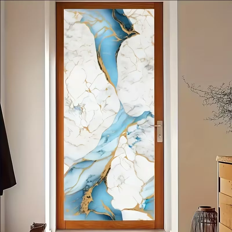 Imitation Marble-pattern Kitchen Oil-proof PVC Self-adhesive Sticker, Waterproof