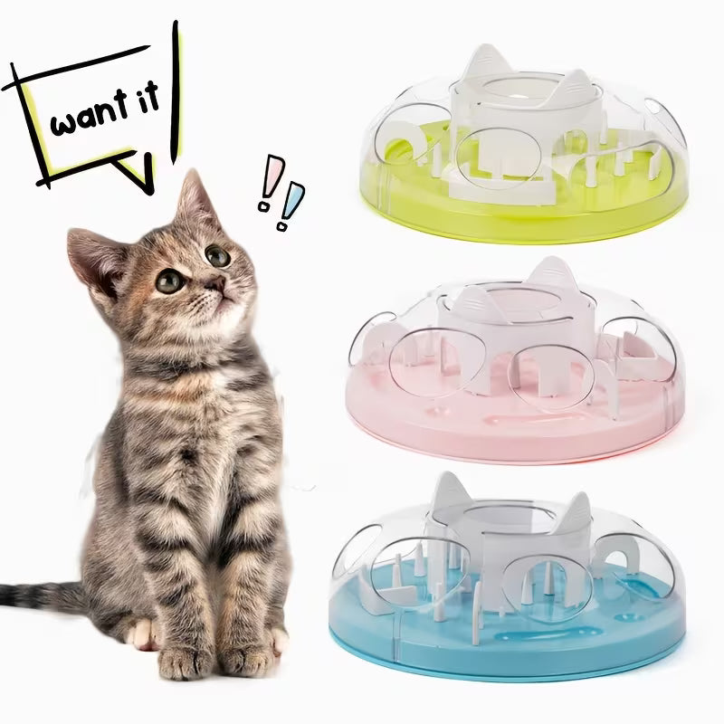 Interactive Cat Maze/Engaging Puzzle Bowl