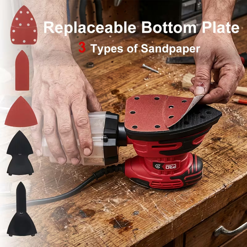 Wired Multifunctional Detail Sanding Machine, 13000 Rpm, With Transparent Dust Collection Box