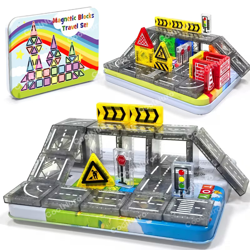 Mini Size Magnetic Travel Toys with an Iron Box for Kids Ages