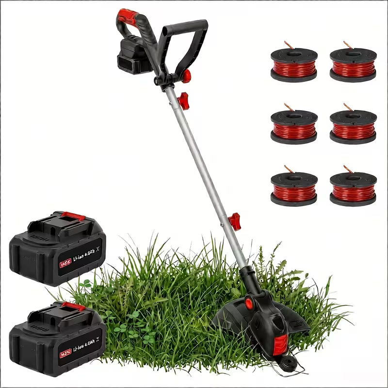 MZK 20V 13'' Cordless String Trimmer, Grass Trimmer & Edger with 6 Replacement Spools