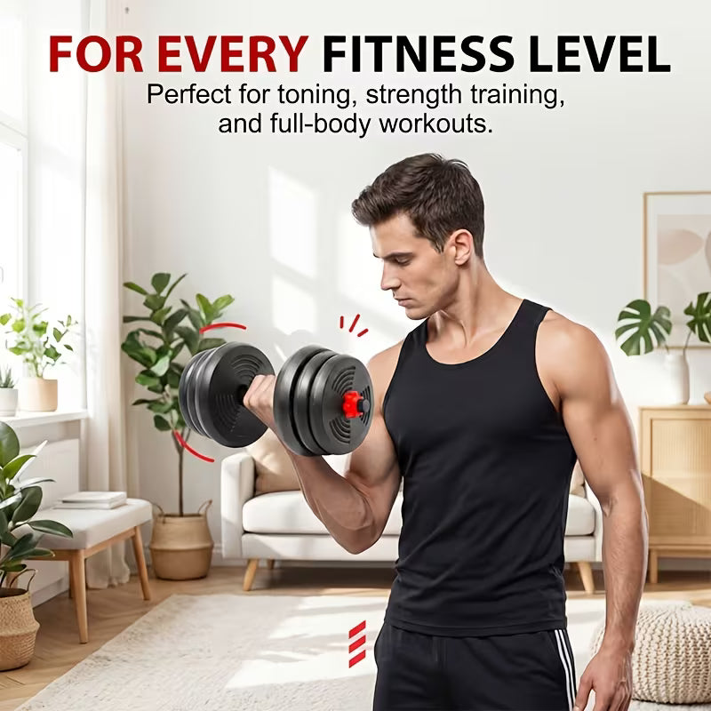 Quick-adjustable 22/44 Lb Dumbbell Set, Free Weight Dumbbells, 3-in-1 Weight Set, Space-saving