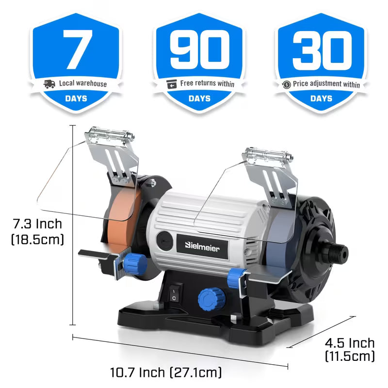Bielmeier Bench Grinder 3", Rotary Tool with 110pcs Accessories