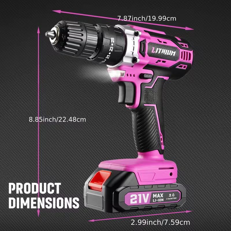 Wireless Drill Set] 25+1 Speed Adjustable Set
