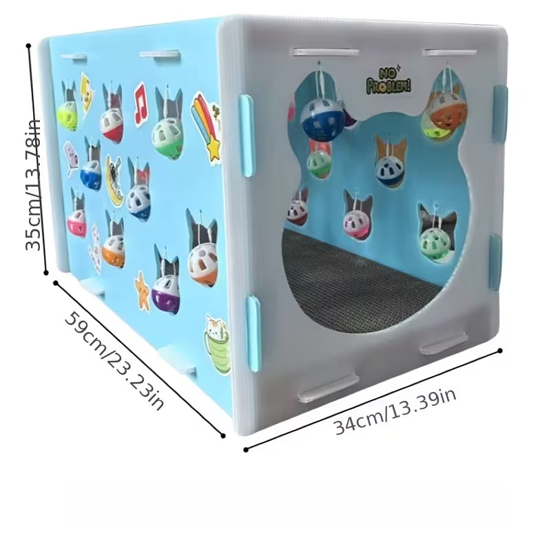 Interactive Cat Play House, Multi-Functional Cat Toy Box