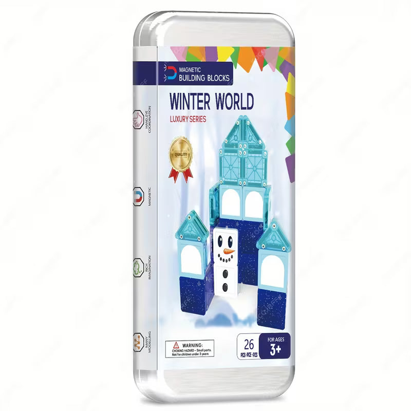 Christmas Snowman Mini Magnetic Building Blocks Toy